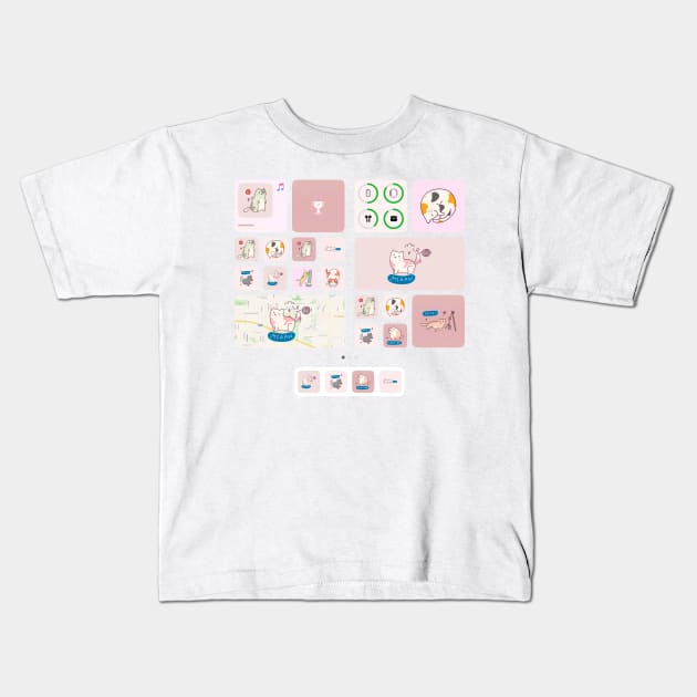 Kitten On IOS15 Kids T-Shirt by That's enough